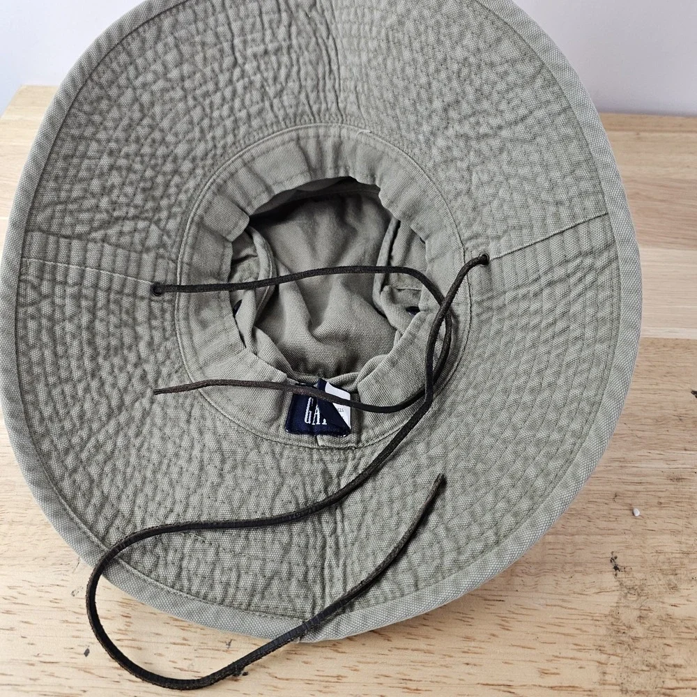 GAP Bucket Hat Boonie Sun Hat‎ Green Small Safari Chin Strap Outdoor Packable